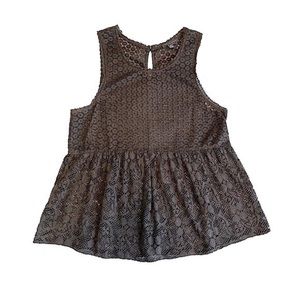 Black lace American Eagle tank top size medium - crochet tank top